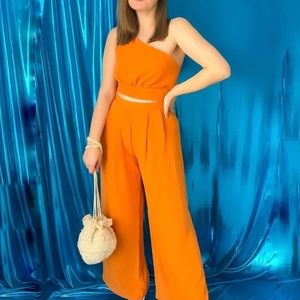 Orange Women's Two-Piece Set